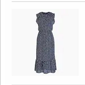 J. Crew Mercantile Cap Sleeve midi dress in dragonfly print.